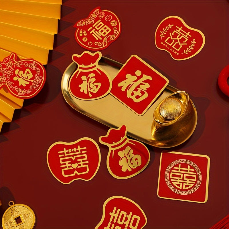 10pcs Chinese Year Door Hooks Self Adhesive Wall Hooks Spring Decoration