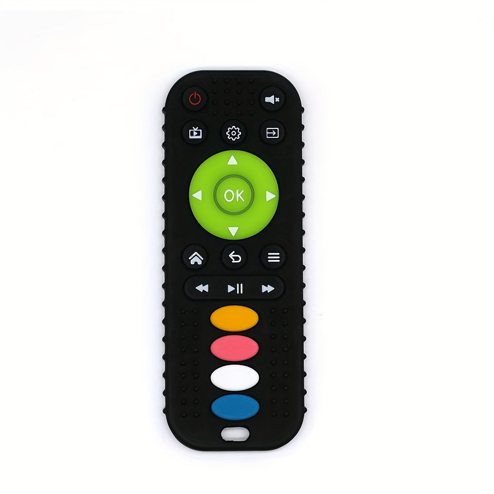 Baby Remote Control Shaped Teether Safe Silicone Reduces Biting Teething Toy