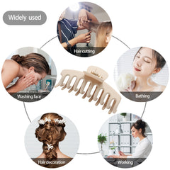 8pcs Solid Hair Claw Shark Clip Ponytail Holder Jaw Clip Non-slip for Women
