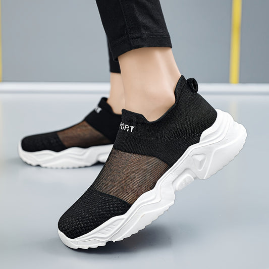 Mesh Slip-On Running Shoes Lightweight Breathable Comfy Women's Sneakers