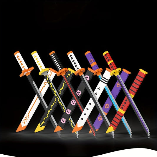 1046pcs Magic Sword Building Blocks Set Mixed Colors Desk Decor Party Supplies