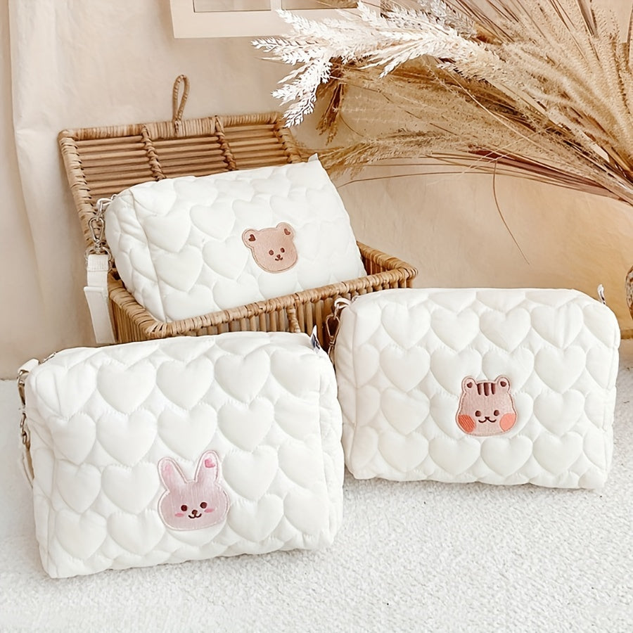 Zipper Handbag for Moms & Babies - Diaper Wipes Love Quilt