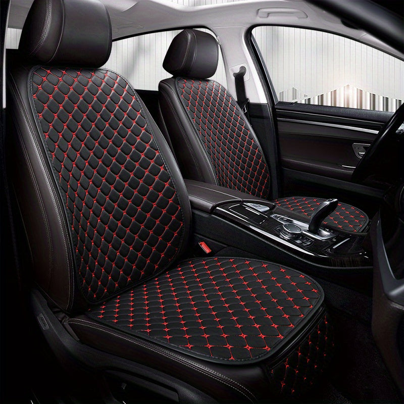 Napa Leather Car Cushion Star Embroidery Back Anti-slip U