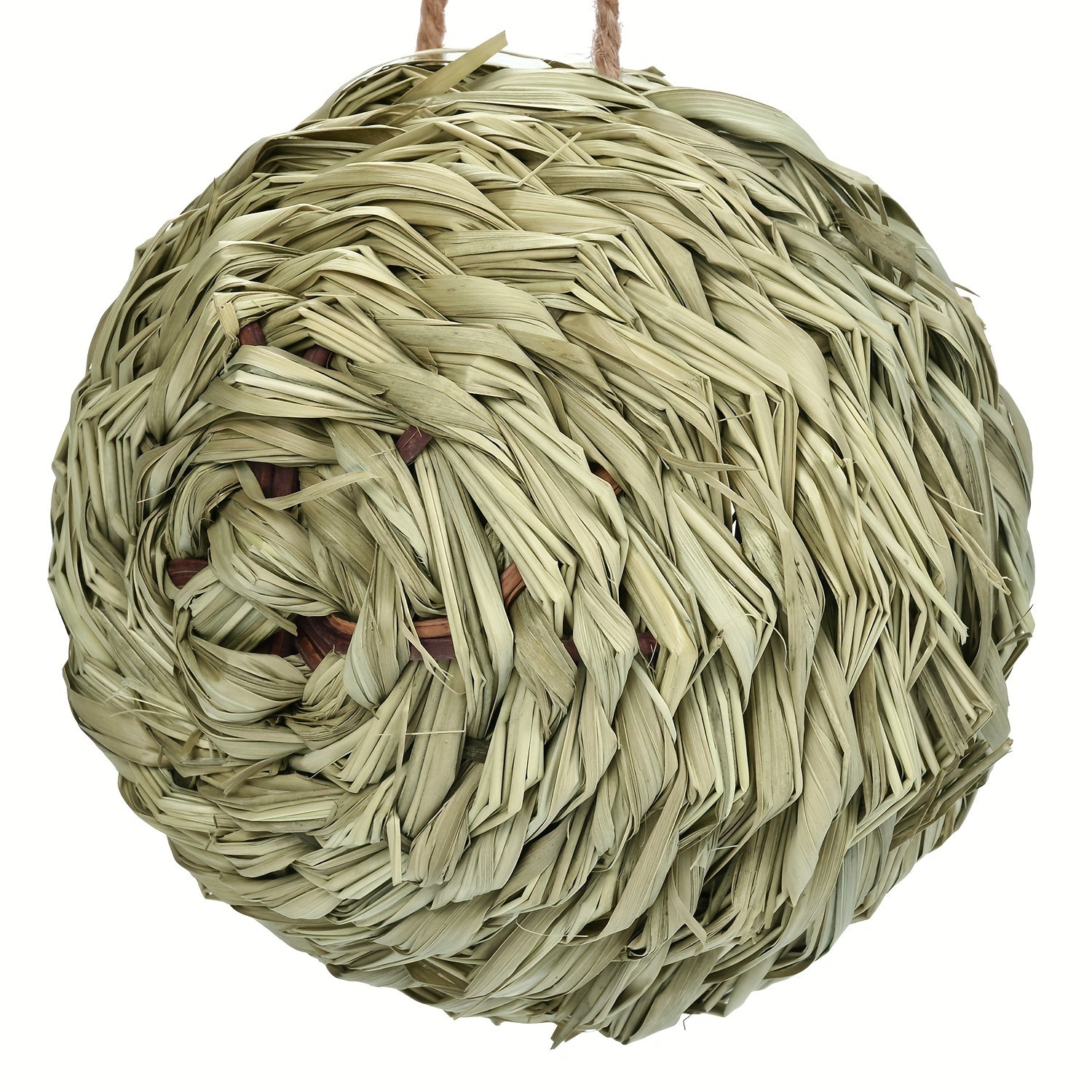 Hand Woven Natural Grass Hanging Bird House for Hummingbirds