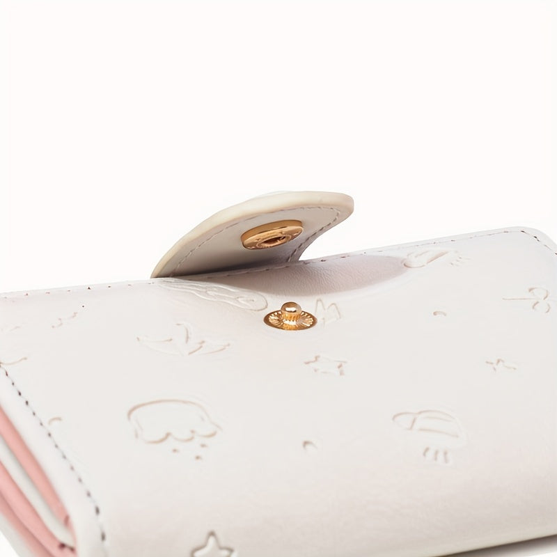 Cartoon Three Fold Short Wallet Card Holder Money Clip