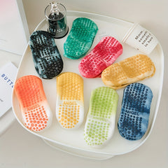 Tie Dyed Gradual Change Yoga Socks For Women Non-slip Low Top Socks