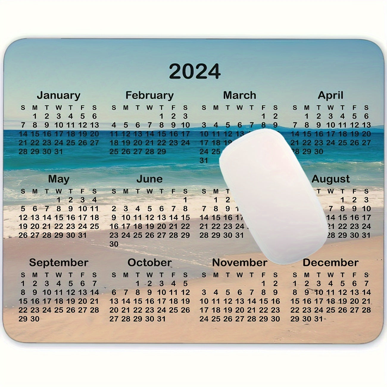 Ocean Beach Mouse Pad Non Slip Rubber Base Mouse Pad for Office
