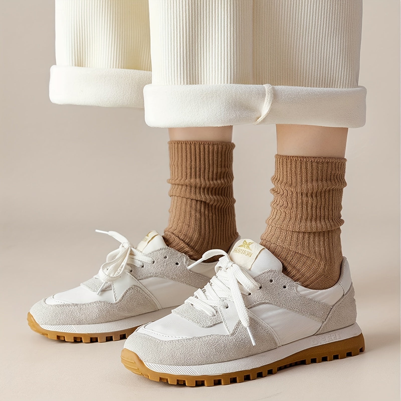 6 Pairs Cotton Casual Mid calf Socks for Women and Men