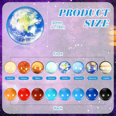 12pcs Solar System Planets Kids Bounce Balls - Party Favors & Classroom Prizes