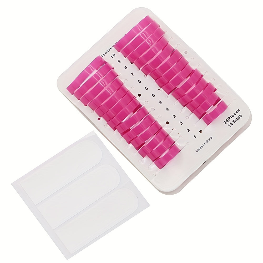 26pcs Reusable Nail Polish Moulds Anti-fouling Protection Tools