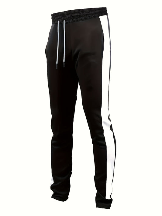 Patchwork Vertical Block Men's Drawstring Sweatpants