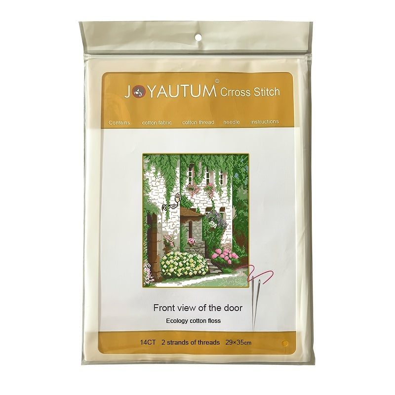 Small House Front View Cross Stitch Kit for Beginners