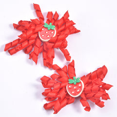Cute Strawberry Hair Clips for Kids in 3 Sizes