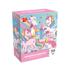 54pcs Unicorn Jigsaw Puzzle Ages 3 Develops Hand Eye Coordination