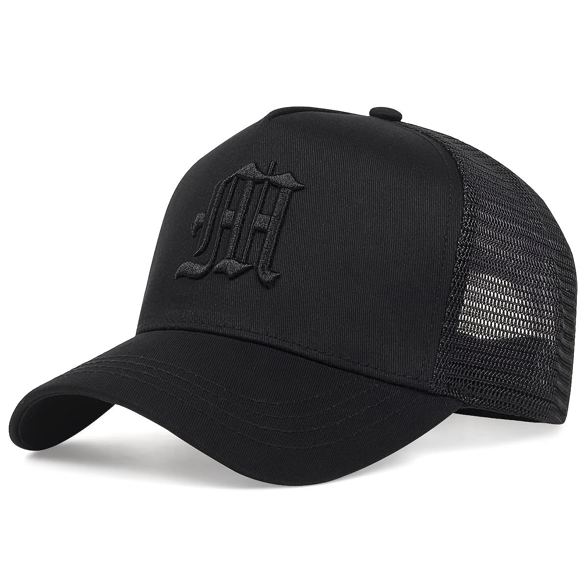 Men's Street Square Baseball Mesh Cap Black