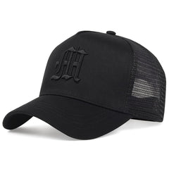 Men's Street Square Baseball Mesh Cap Black