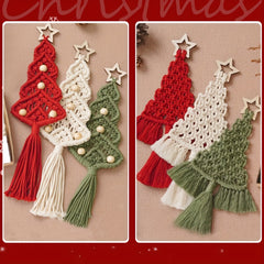 3pcs Christmas Tree DIY Woven Kit Christmas Hand Woven Material Package Set