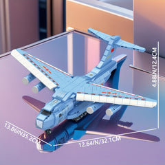 654pcs Transport Plane Model Puzzle Toy Airplane Puzzle Building Block Set