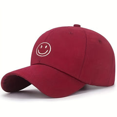 Smiling Face Embroidery Baseball Cap Couple Sun Hats Unisex Dad Hats