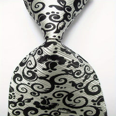 Paisley Tie Men's 8 Necktie Set Golden Beige Jacquard Woven Men's Tie Necktie