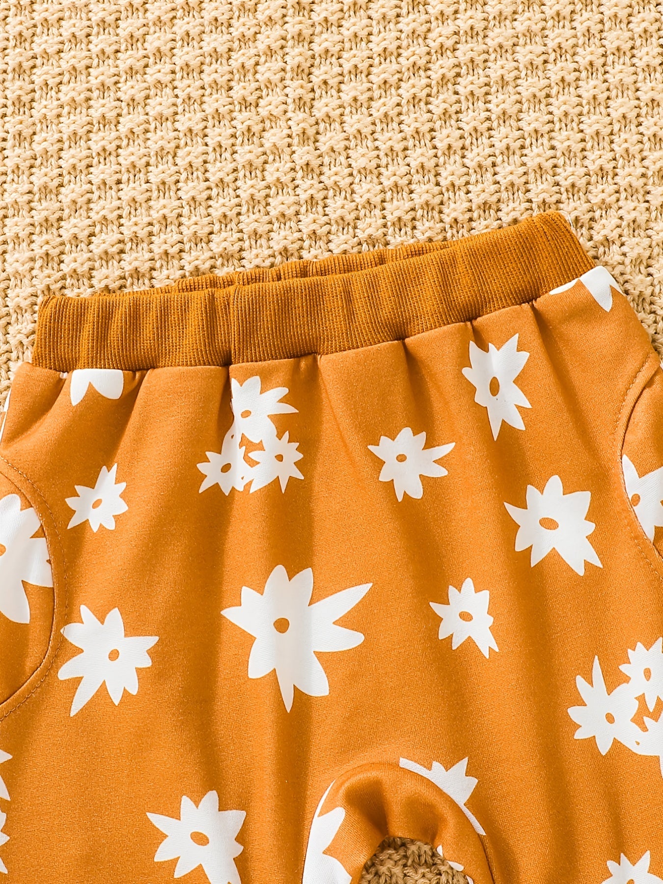 Autumn Kids Casual Outfit Floral Sweatshirt & Pants Set