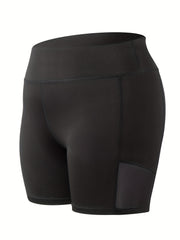  High Rise Mesh Fitness Shorts