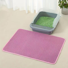 Double Layer Cat Litter Mat Traps Litter Protects Floors Non Slip