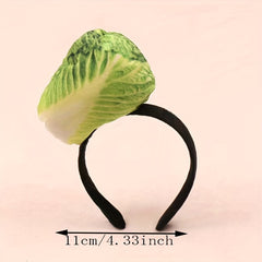 Creative Food Hair Band Hot Dog Corn Carrot Print Headband