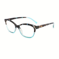 Pattern Print Reading Glasses Light Blocking Spring Hinge Eyeglasses