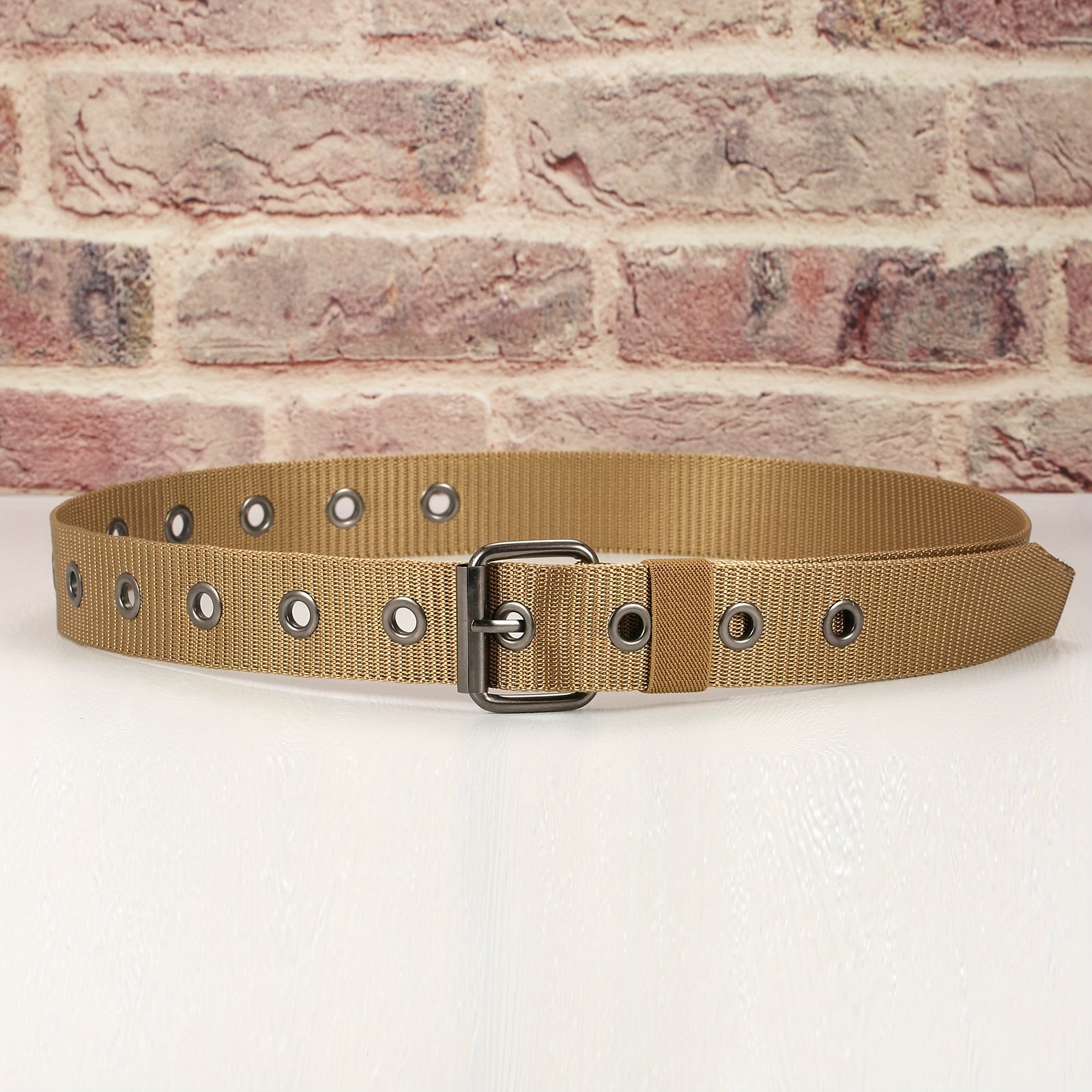 Men's Canvas Belt Pin Buckle Belt Canvas Waistband Outdoor Casual Jeans Belt