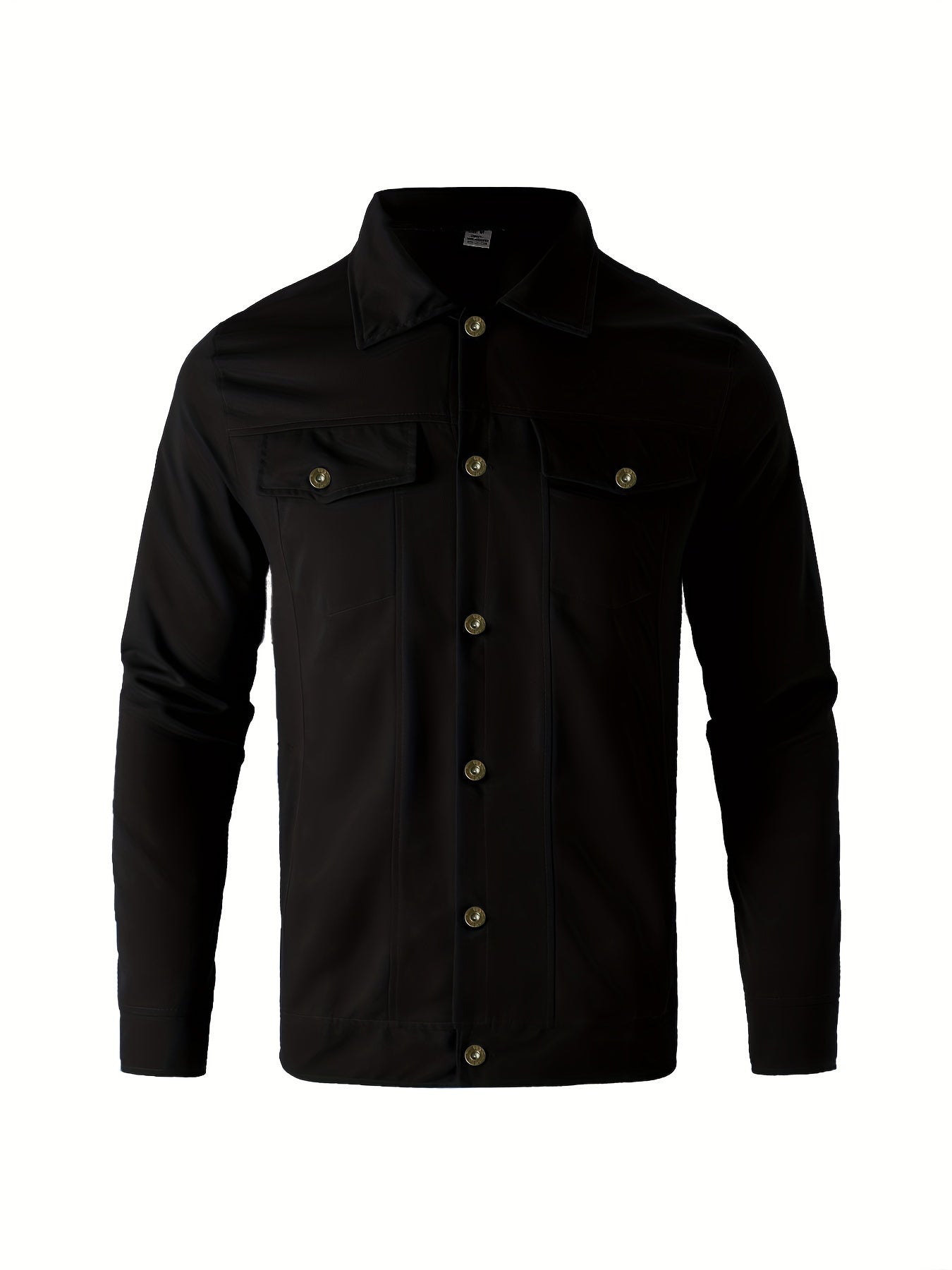 Men's Turndown Collar Chest Pocket Casual Jacket