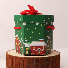 1pc Christmas Treat Boxes 3D Xmas Goodie Boxes Christmas Holiday Party Favor