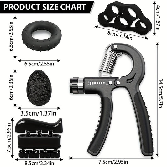 Adjustable Hand Grip Strengthener Kit Finger Exerciser