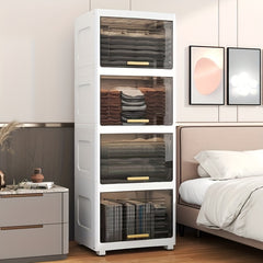 Clear Drawers Flip Open Storage Bins Plastic Organizer
