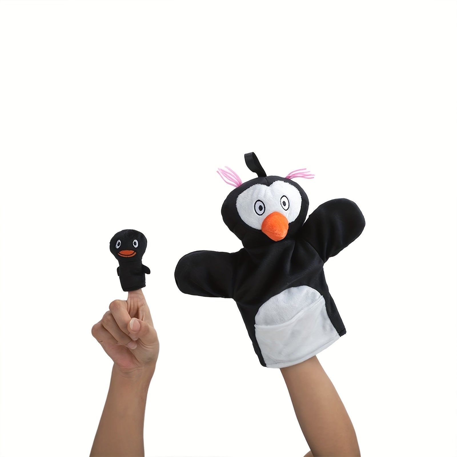 Parent Child Hand Puppet Plush Toy Set 9.84 Inches