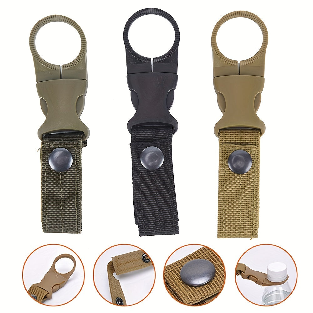 Tactical Nylon Water Bottle Hanging Clip Outdoor Camping Hiking Travel