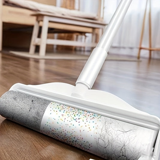 2-in-1 Long Short Handle Lint Roller 24cm 60 Sheets Pet Hair Remover Roller