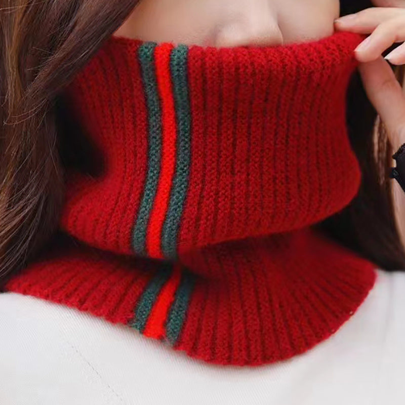 Striped Geometric Infinity Scarf Crochet for Autumn and Winter