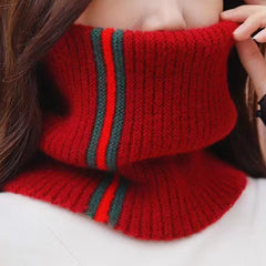 Striped Geometric Infinity Scarf Crochet for Autumn and Winter