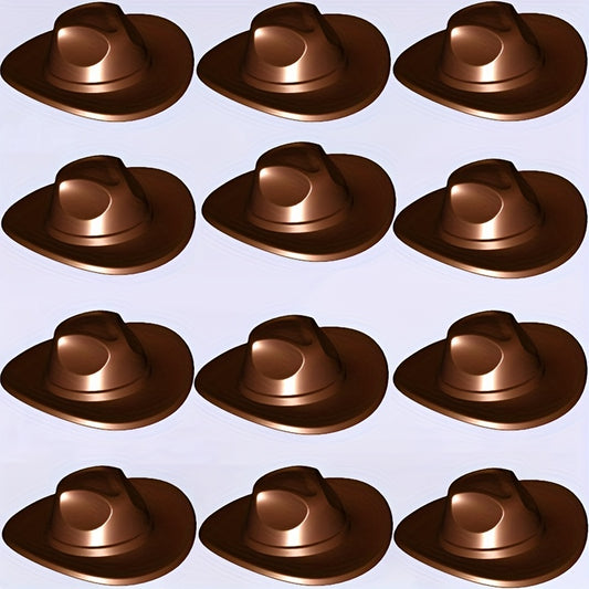 12pcs Mini Building Block Cowboy Hat DIY Christmas Dressing Toys