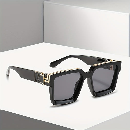 Large Square Sunglasses Rivet UV400 Sun Shades Driving Beach Travel