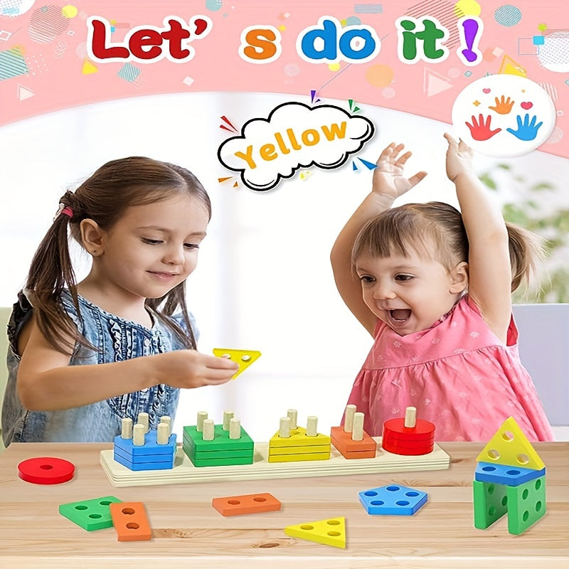 Montessori Wooden Sorting Stacking Toys