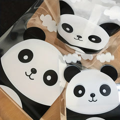 100pcs Panda Pattern Candy Bags Self Adhesive Gift Pouch