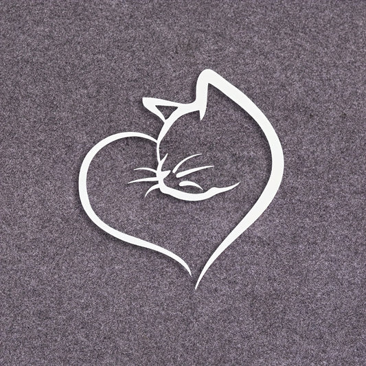 Cat & Hearts Sticker Reflective Auto Decoration Waterproof