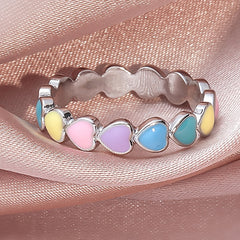 Bohemian Heart Shape LOVE Ring Ladies Couple Gift