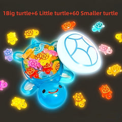 Glowing Big Turtle with 6 Small Turtles Set