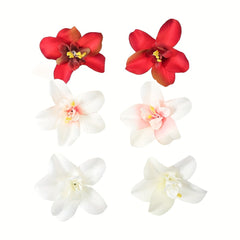 6pcs Hibiscus Hair Clip Flower Clip Boho Style for Women Girls Hair