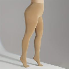  Solid High Rise Opaque Footed Tights