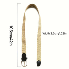 Casual Elastic Braided Belt with Alloy Buckle