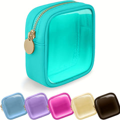 Clear Travel Makeup Bag Small Cosmetic Zipper Pouch Translucent Coin Purse